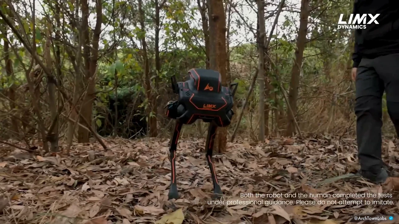 The guys from China’s LimX Dynamics showed a robot that looks a lot like the AT-DP walker from “Star Wars” – only smaller and without guns