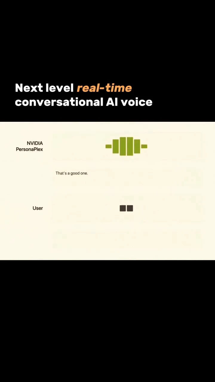PersonaPlex 7B: NVIDIA just dropped a real-time conversational AI voice, free and open source