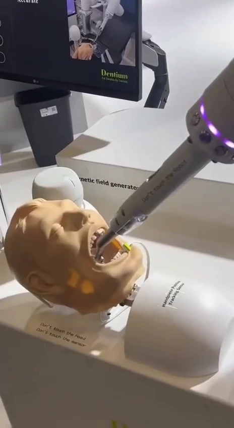 Scientists test a robotic dentist at work!