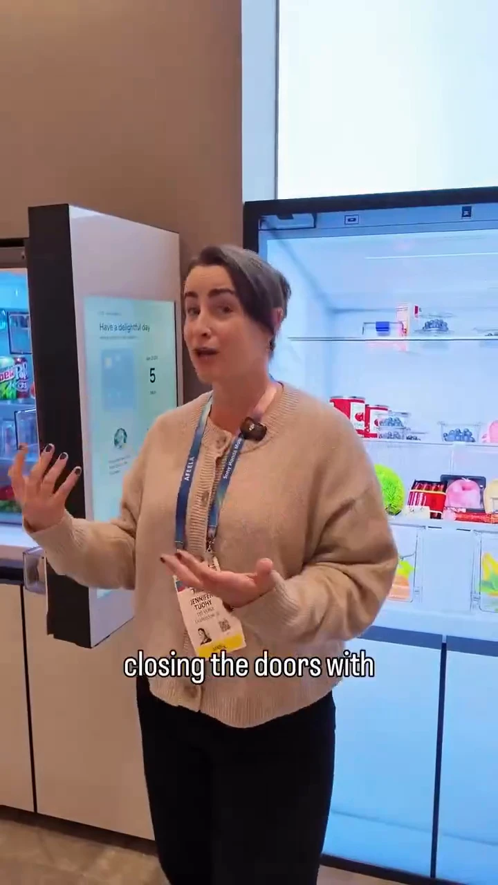 Hands full? Samsung’s fridge opens itself