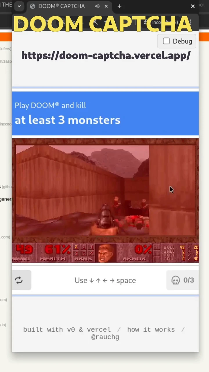 New captcha offers a run at the original Doom instead of searching for bikes and traffic lights
