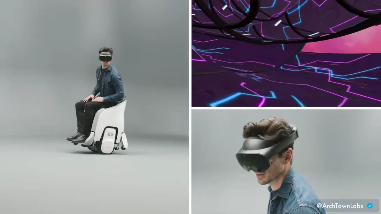 The future from the Wall-E cartoon is getting closer: Honda has combined VR goggles with robotic chairs.