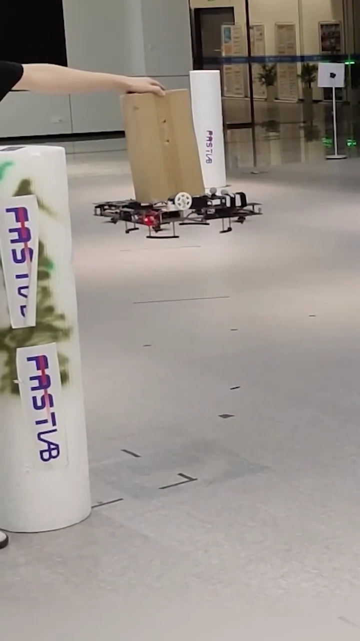 This quadcopter hugs things to carry them