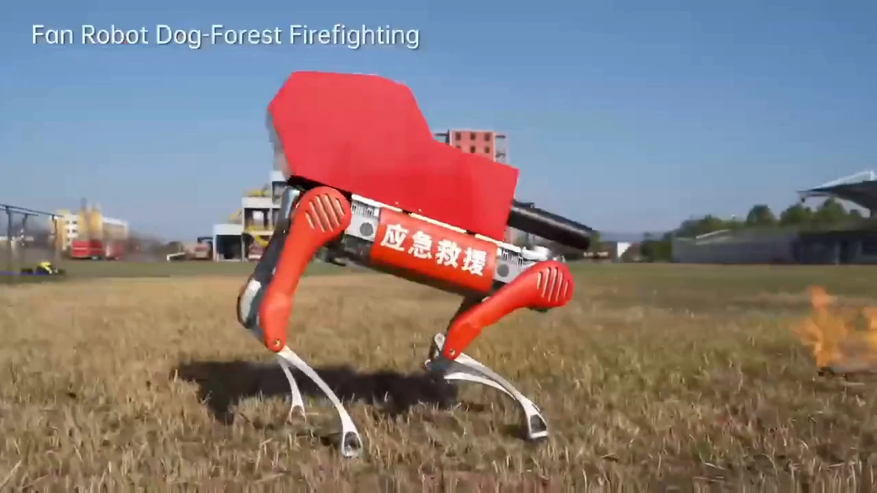 Chinese have transformed robots into firefighters