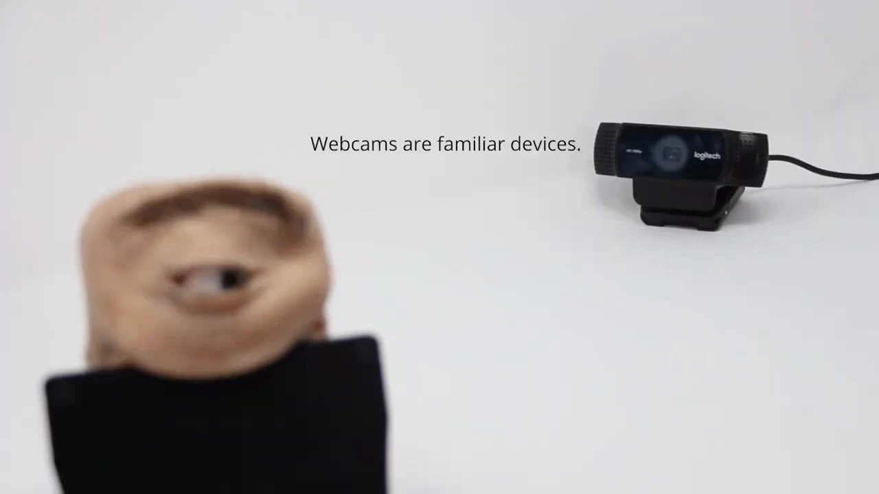Engineer and designer Marc Teyssier assembled a webcam in the shape of a human eye