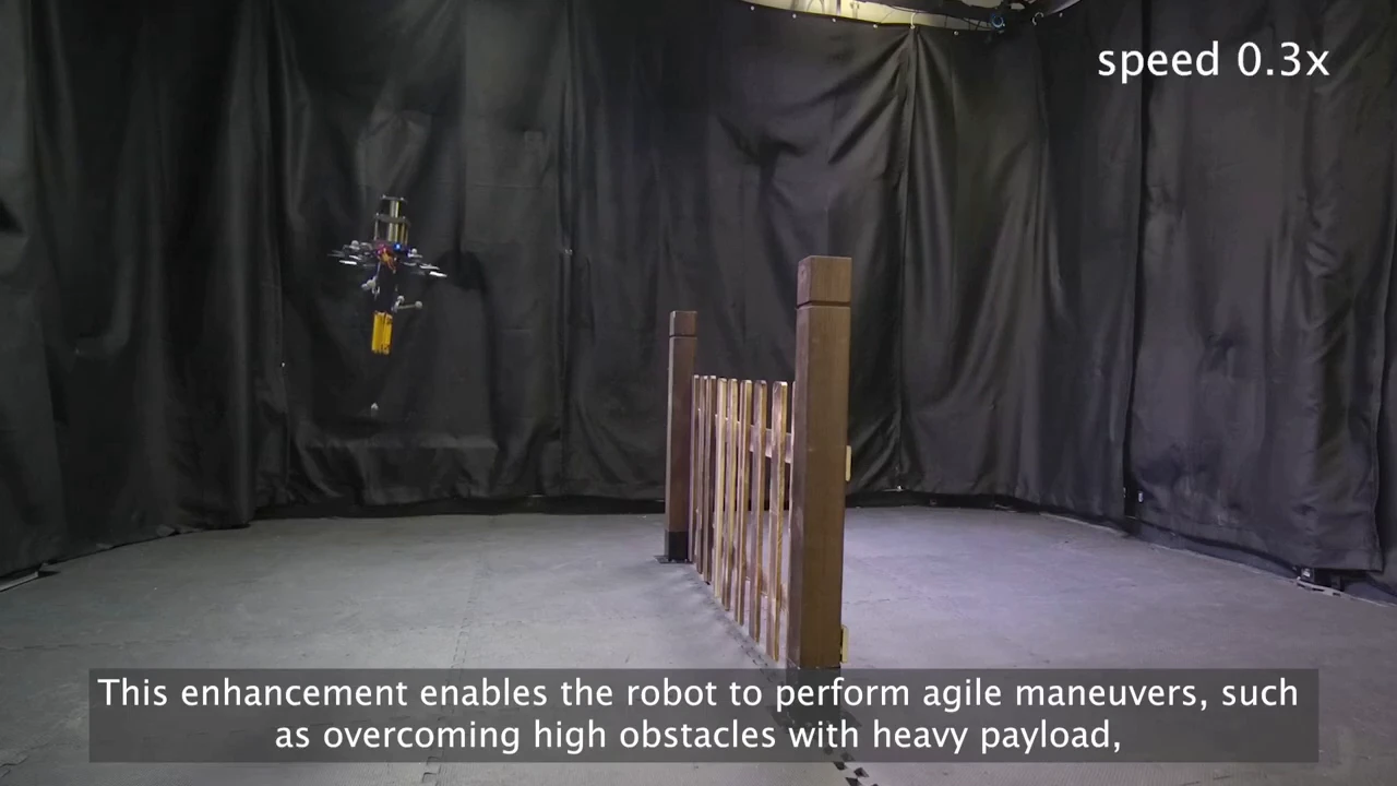 One-legged robot with reverse hopped with a load nine times heavier than itself