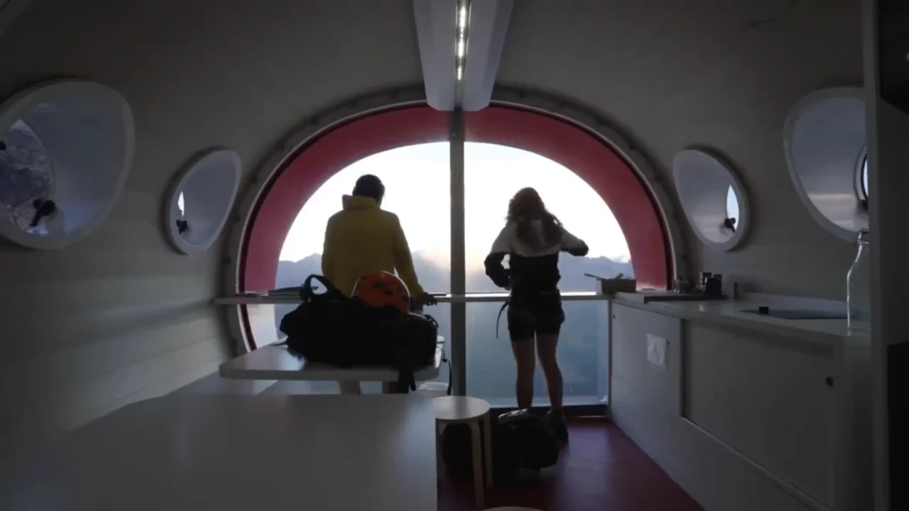 Gervasutti bivouac is a capsule hut for mountaineers to rest in