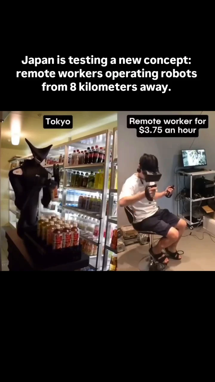 Japan is testing a new concept: remote workers operating robots from 8 km away