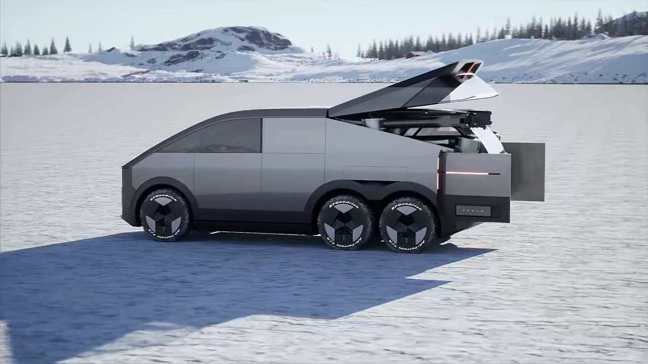 Xpeng revealed an electric minivan “aircraft carrier” with room for a drone plane