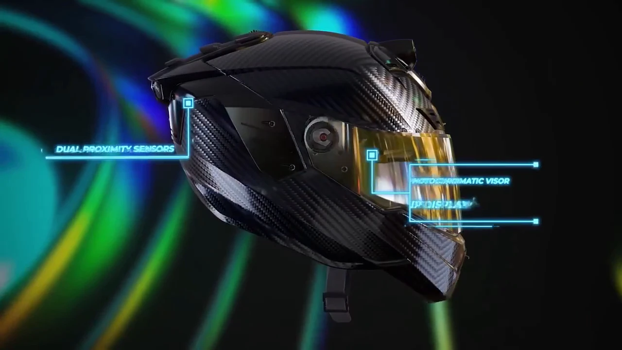 Innovative iC-R motorcycle helmet can eliminate blind spots on the road