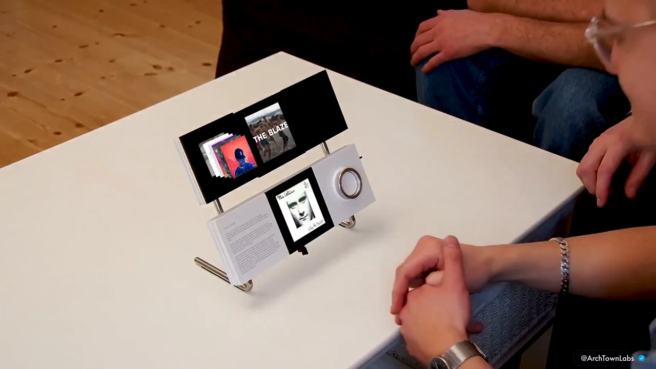 Tiles is a music center with Cover flow from an iPod