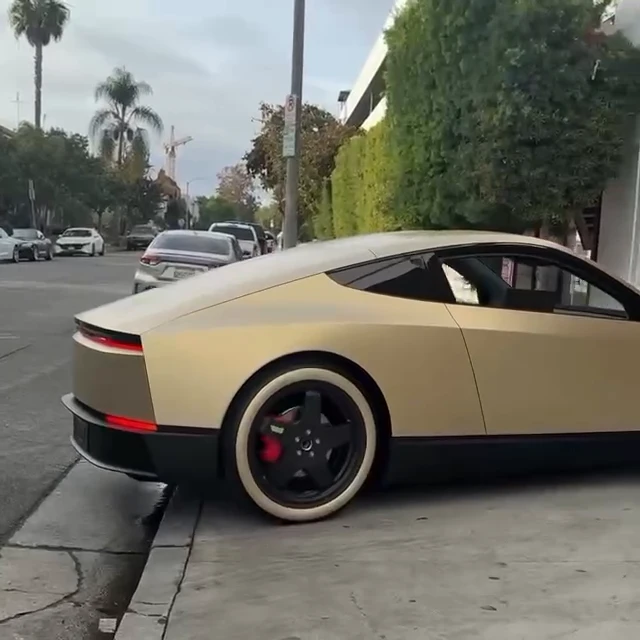 Tesla Cybercab unmanned cab shown in real life on video
