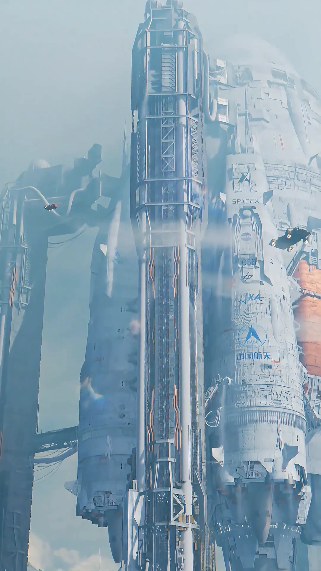 Starship. Unreal futuristic concept