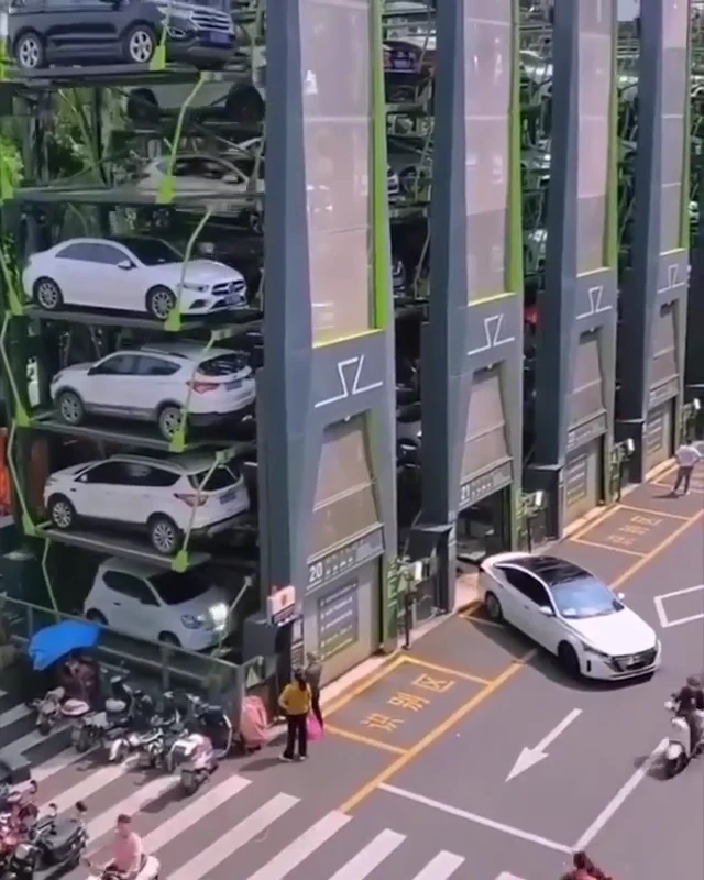 Skylot futuristic vertical parking facility