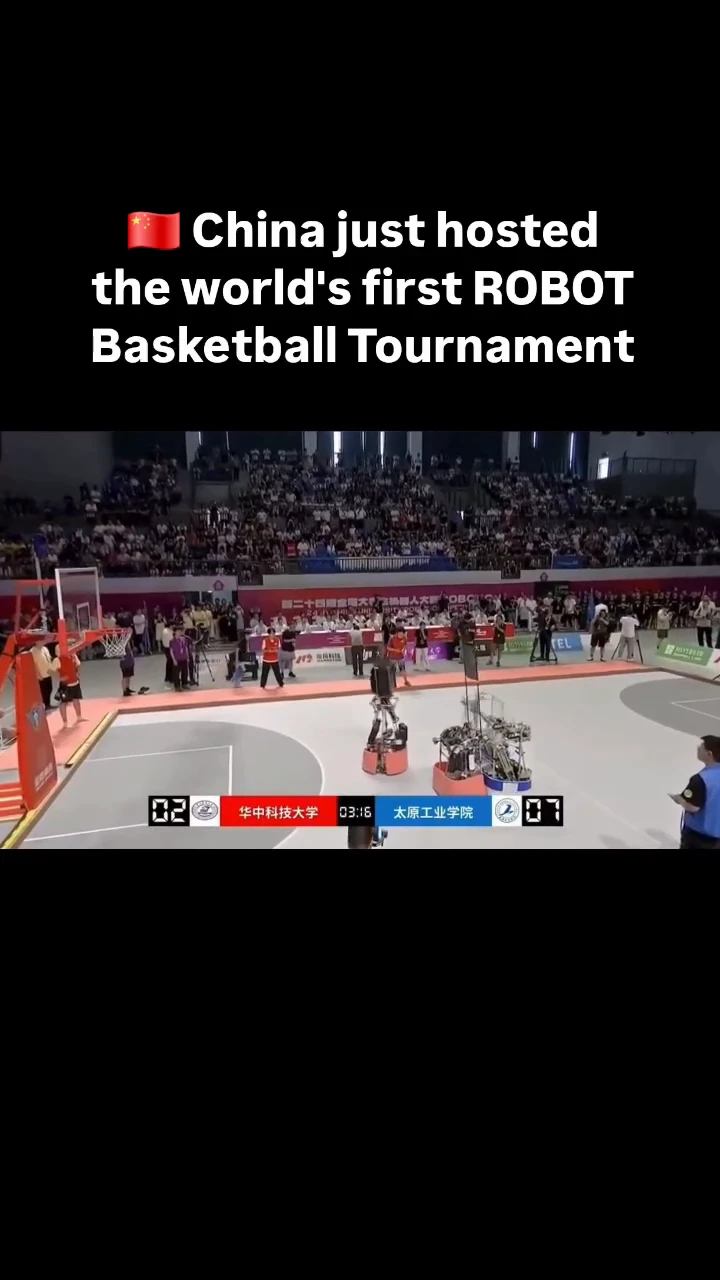 China just hosted the world's first ROBOT Basketball Tournament