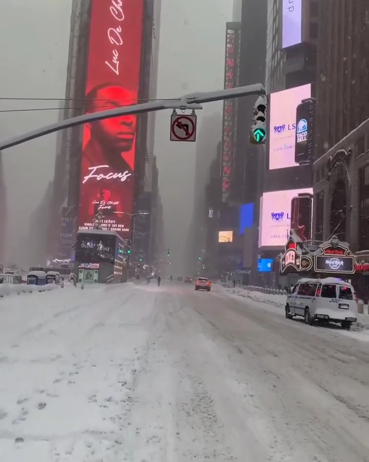 Snowy Manhattan, New York City