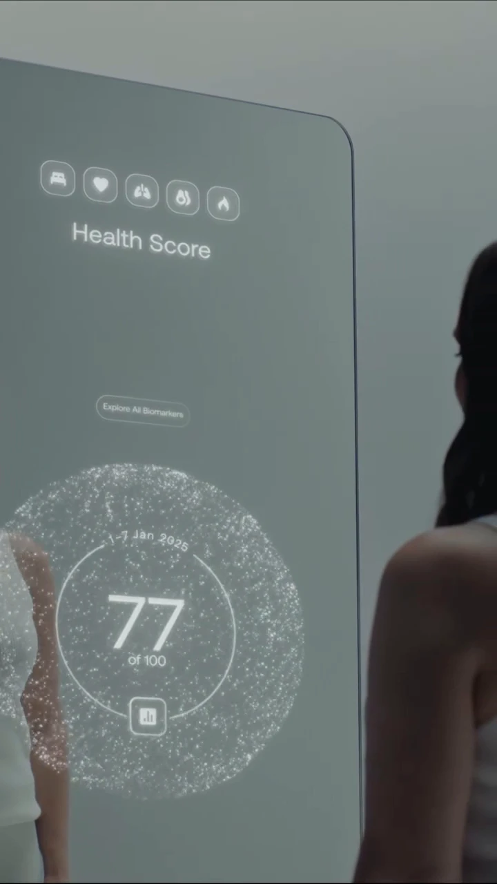 Withings has unveiled a futuristic concept of a smart mirror that scans your health and analyzes it