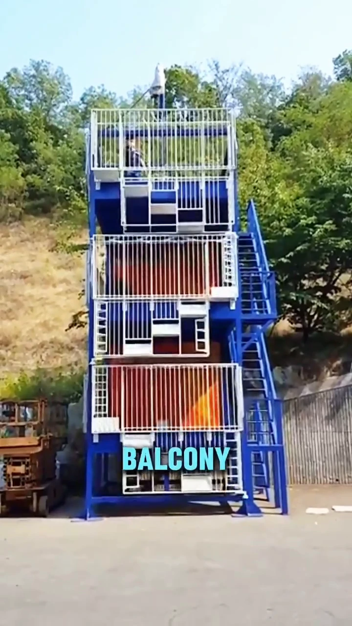Genius fire escape system hidden in balconies