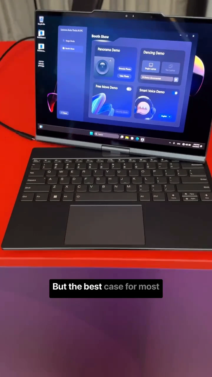 Lenovo showed off one that opens and twists the display itself