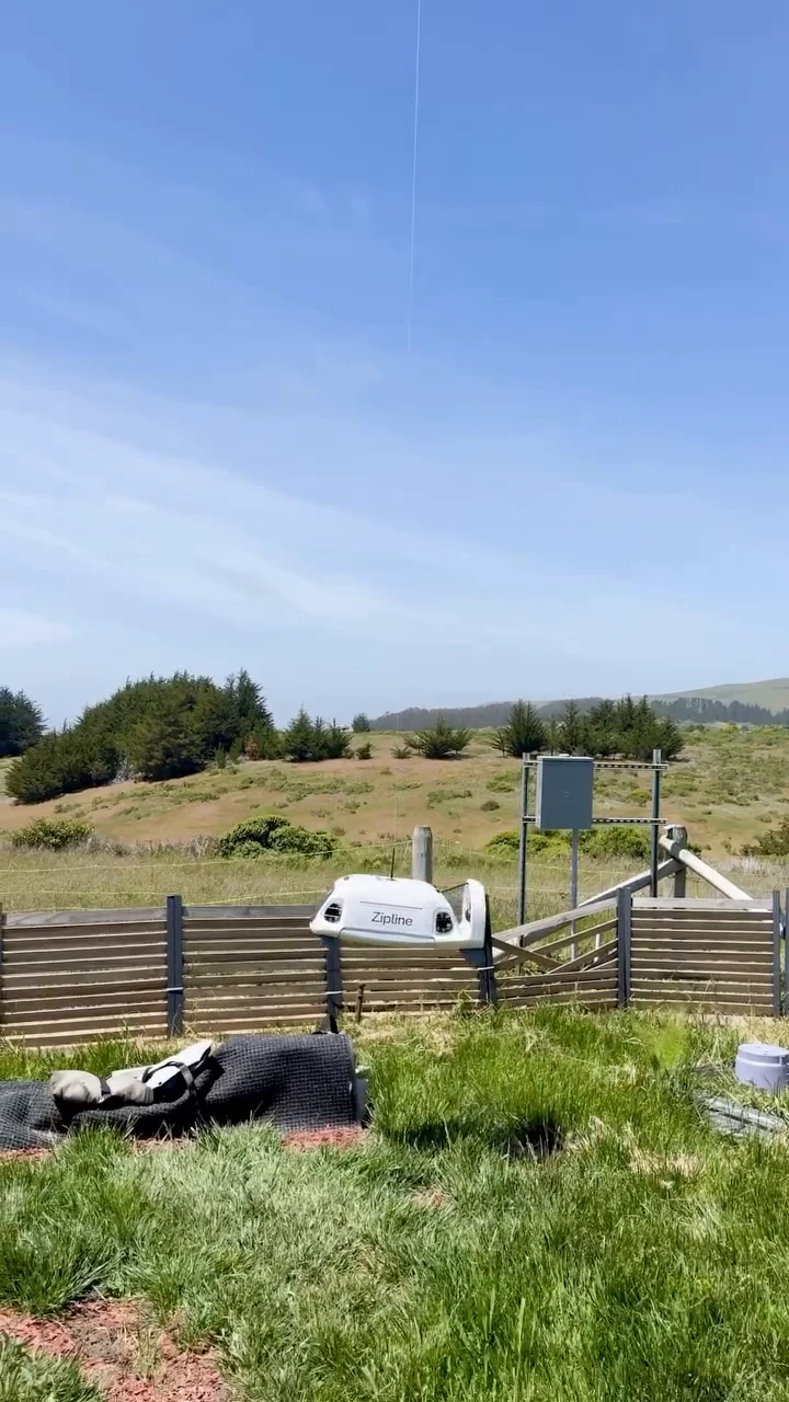 Zipline: dinner, delivered by air