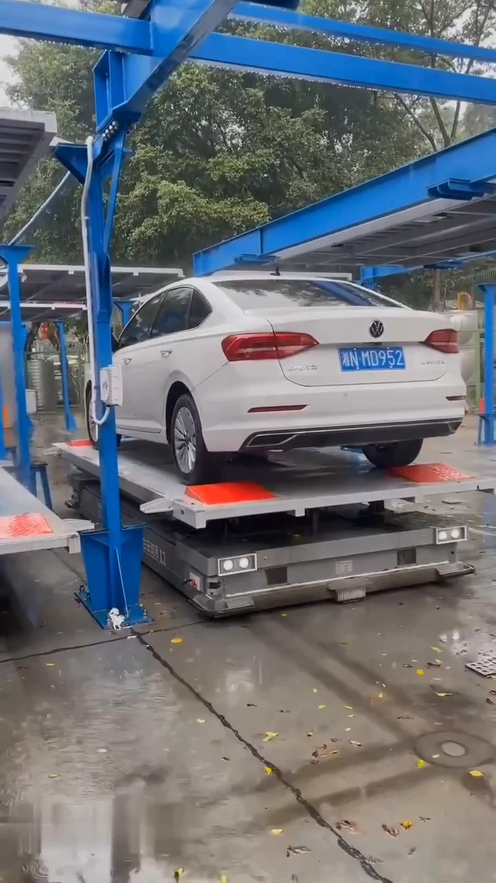 Parking robots in China park cars in minutes