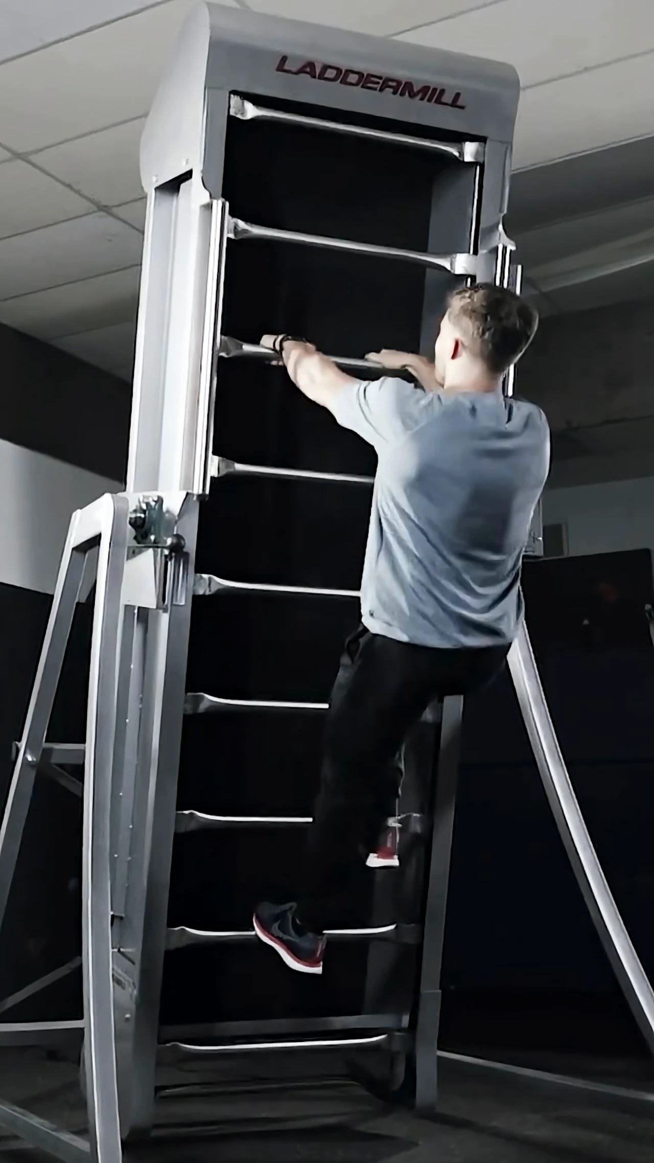 This treadmill comes with ladders