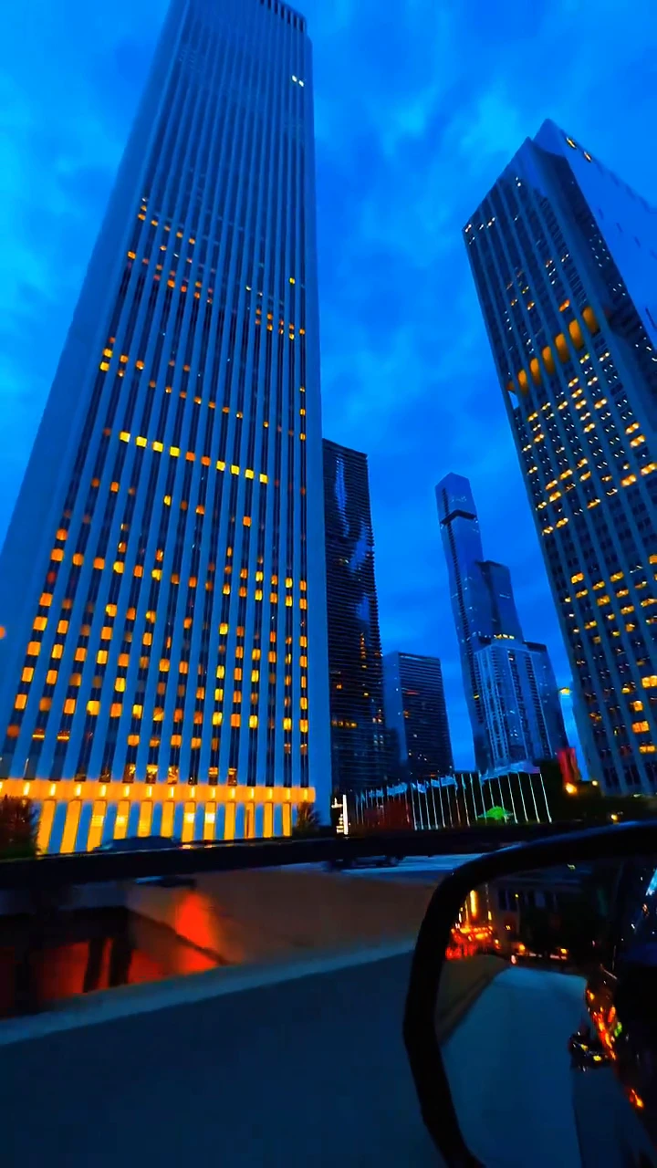 Chicago at Night. Where the City Never Sleeps