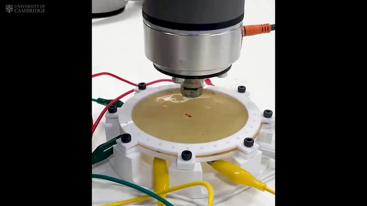 Cambridge has created an electric skin that will allow robots to sense touch and pain