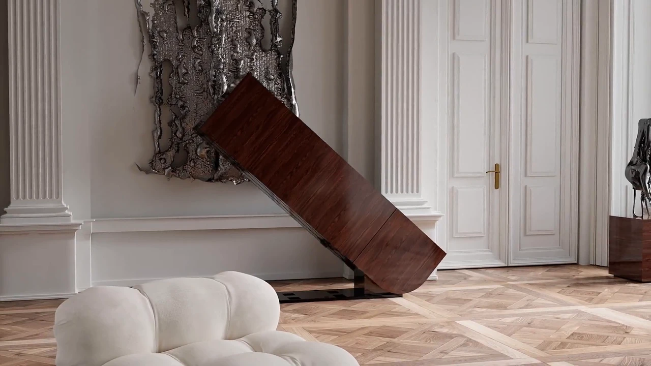 The makers of foldable TVs have revealed a new model - in the form of a nightstand