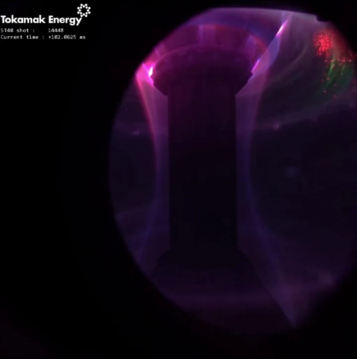 Tokamak Energy shows stunning real footage from inside a fusion reactor