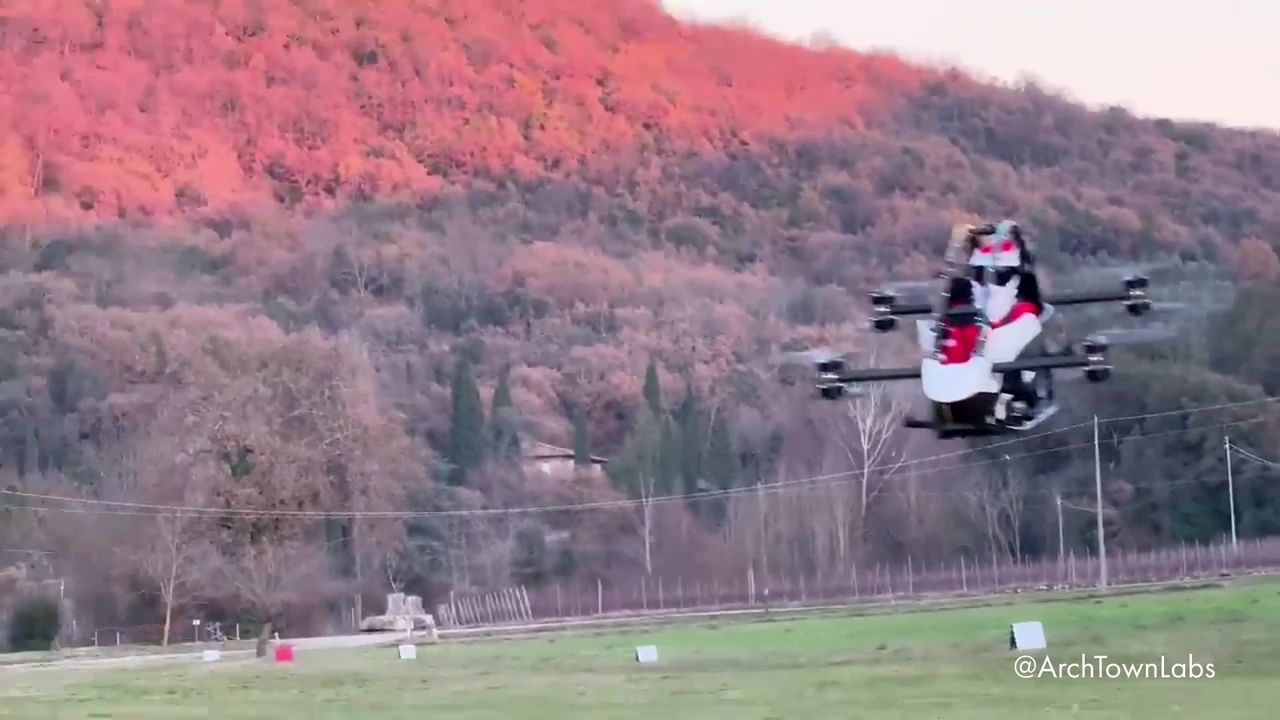 Santa is trying out a new transport